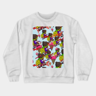 this is how i roll pattern Crewneck Sweatshirt